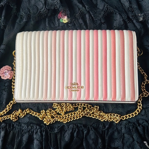 Coach Handbags - Coach Callie Foldover Ombré Chain Clutch